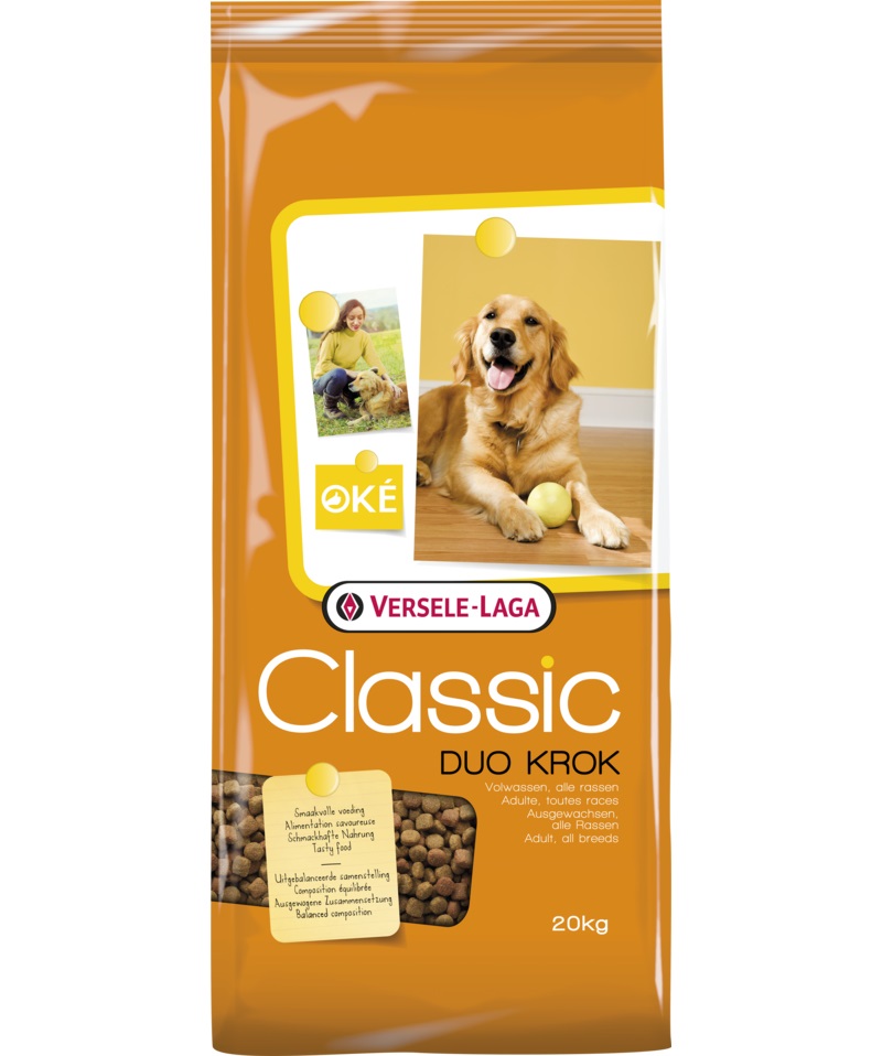 Versele-Laga Classic Duo Krok 20 kg - Alimento secco completo per cani adulti con verdure