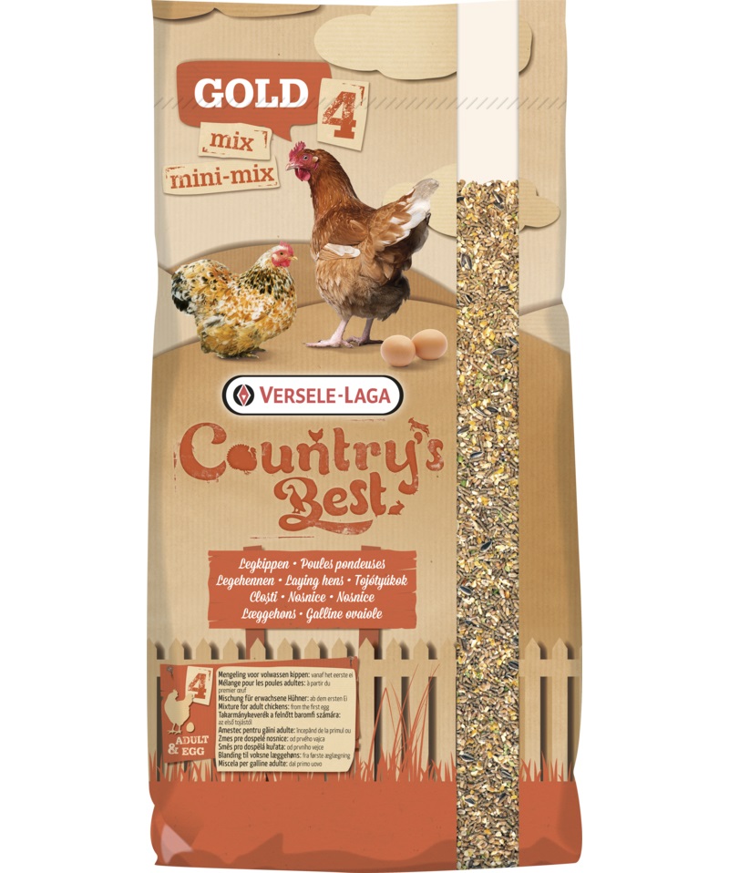 Versele-Laga Country's Best Gold 4 - Alimento Completo per Polli Ruspanti, 20 kg, con Vitamine e Minerali