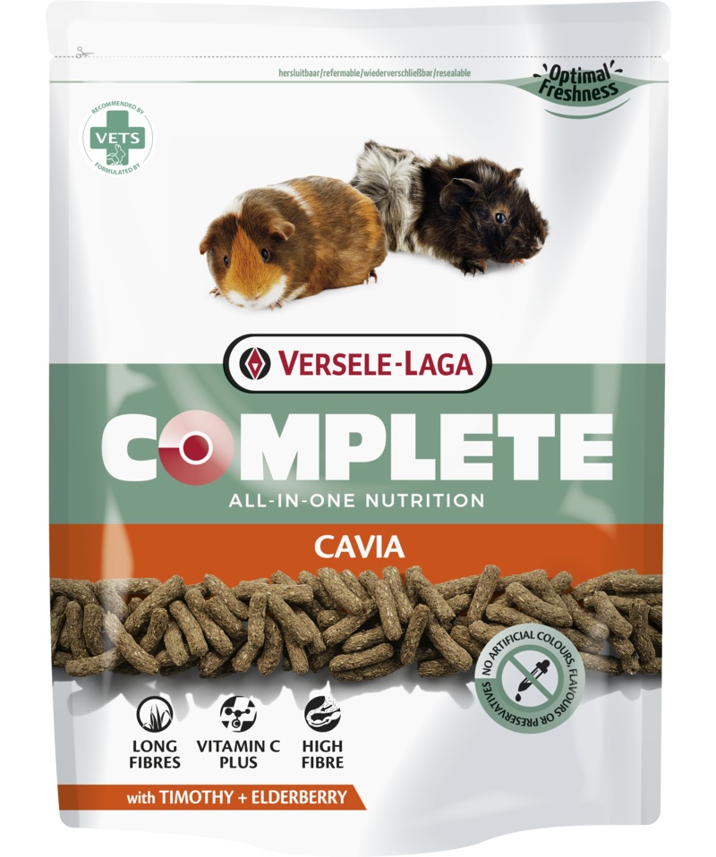 Versele-Laga Cavia Complete - Alimento Completo Estruso per Porcellini d'India, 500 g, Ricco di Fibre e Pellet All-in-One