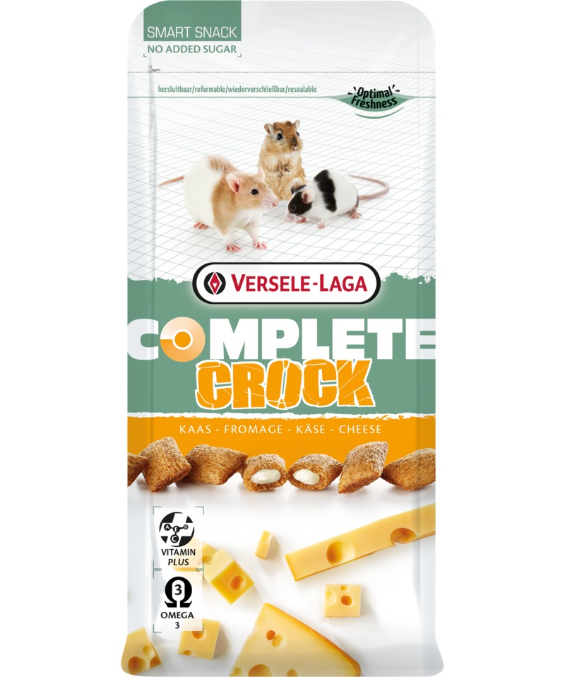 Versele-Laga Complete Crock Cheese Snack per Roditori 50 g - Gusto Salutari con Ripieno di Formaggio e Omega-3