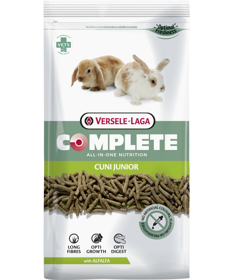 Versele-Laga Complete Cuni Junior - Alimento completo estruso 'tutto in uno' per conigli giovani (nani) da 0 a 8 mesi - 1,75 kg