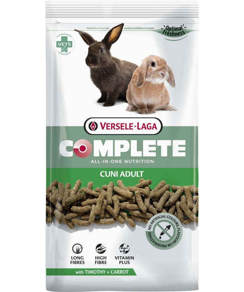 Versele-Laga Cuni Adult Complete 1,75 kg - Mangime Completo Estruso Ricco di Fibre per Conigli Nani Adulti