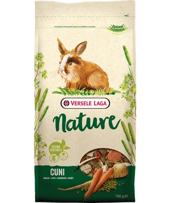 Versele-Laga Nature Cuni Snack per Conigli e Conigli Nani - 2,3 kg - Müsli Completo Senza Cereali con Erbe e Verdure