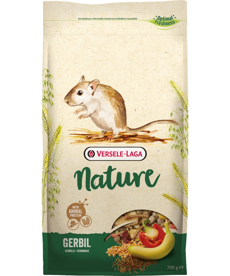 Versele-Laga Gerbil Nature Müsli Completo per Gerbilli - 700 g con Cereali, Semi, Verdure e Camole della Farina