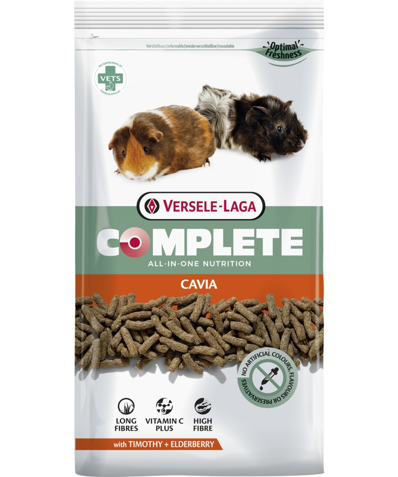 Versele-Laga Cavia Complete - Alimento Estruso Completo per Porcellini d'India - 8 kg con Vitamina C e Fibre Lunghe