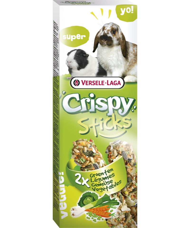Versele-Laga Crispy Sticks Snack alla Verdura per Conigli e Cavie - 110g