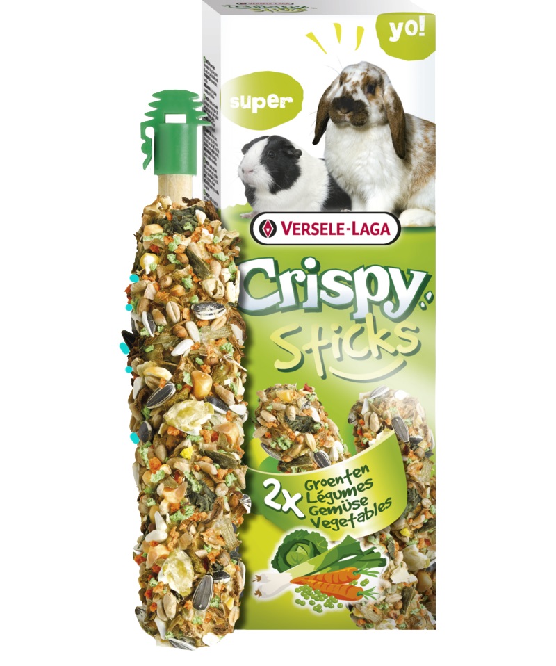 Versele-Laga Crispy Sticks Snack alla Verdura per Conigli e Cavie - 110g