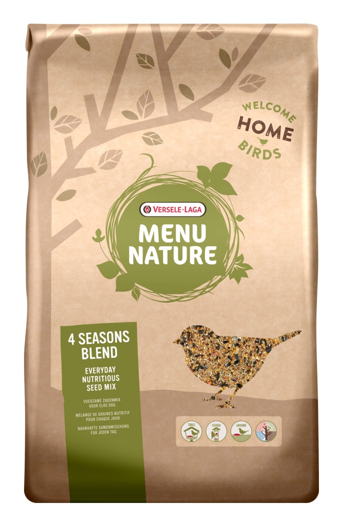 Versele-Laga Menù Nature 4 Seasons Blend - Cibo per Uccelli Selvatici - 4 kg - Miscela di Cereali, Semi e Noci