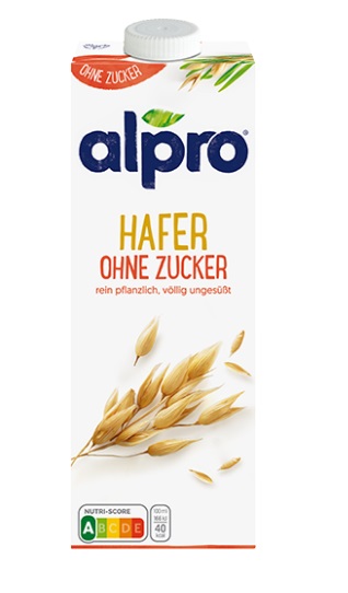 Alpro Avena Senza Zuccheri - Bevanda all'Avena 1L, Ricca in Fibre e Calcio, Senza Coloranti e Conservanti