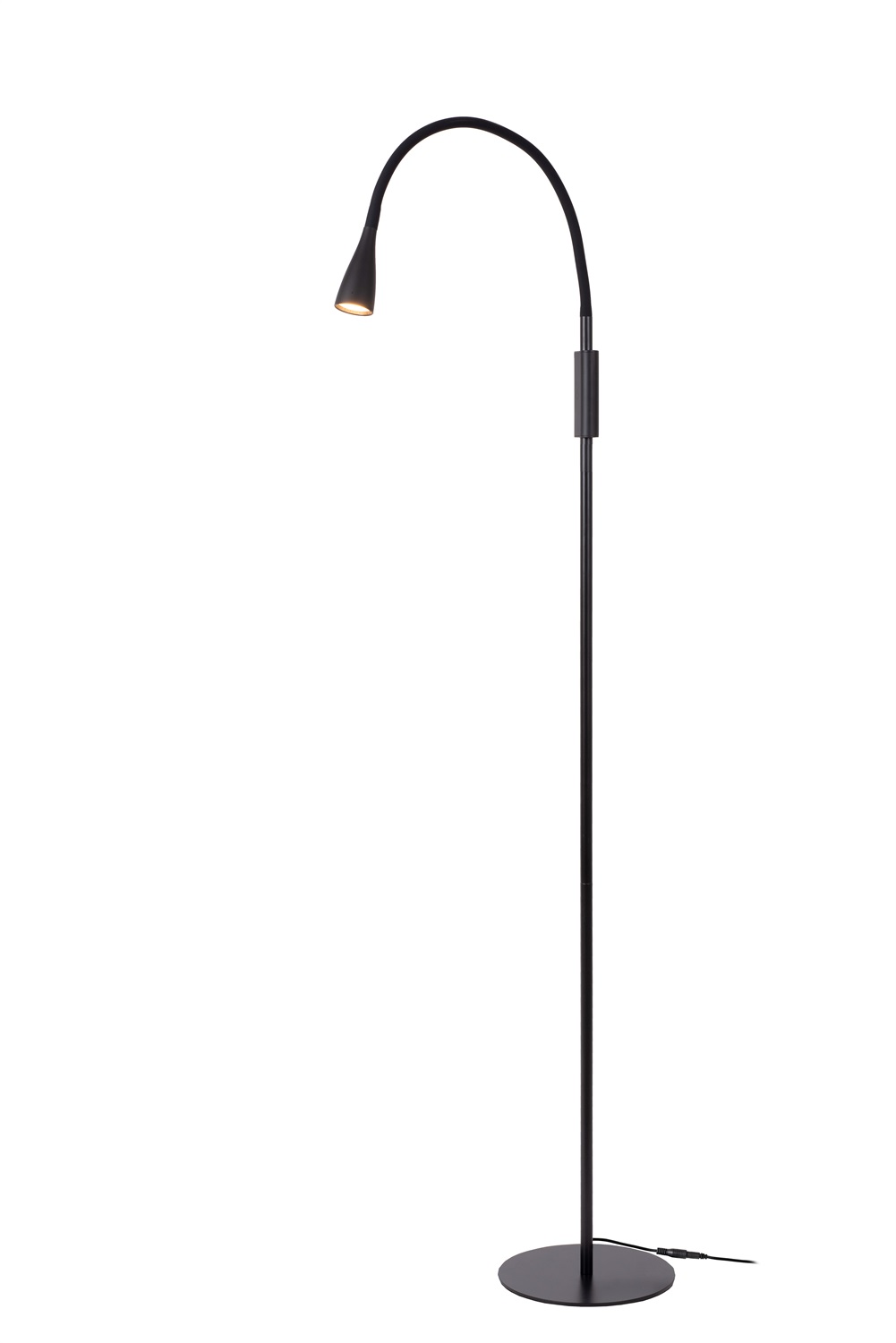 Lucide ZOZY - Lampada da terra LED dimmerabile 4W 3000K con testa regolabile e sensore touch, colore Nero
