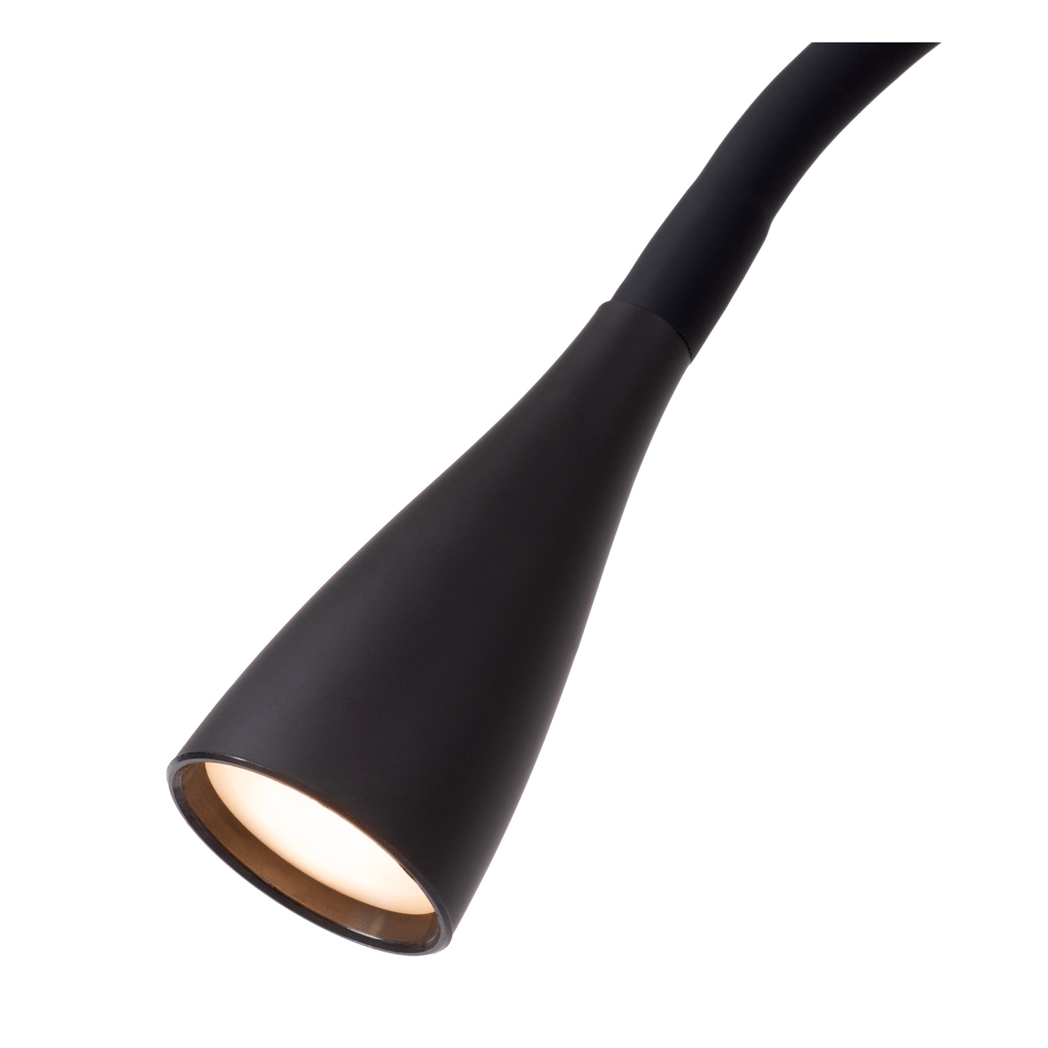Lucide ZOZY - Lampada da terra LED dimmerabile 4W 3000K con testa regolabile e sensore touch, colore Nero