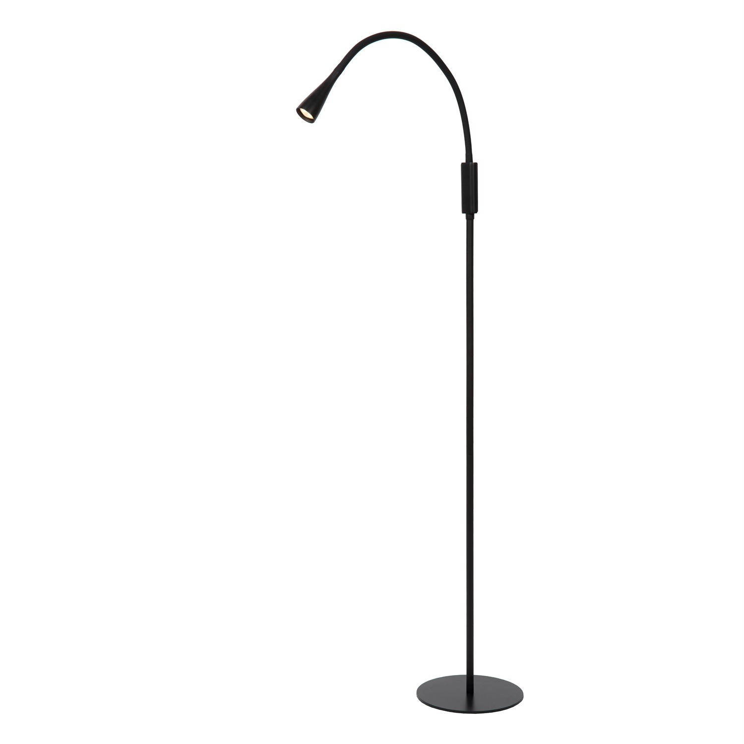 Lucide ZOZY - Lampada da terra LED dimmerabile 4W 3000K con testa regolabile e sensore touch, colore Nero