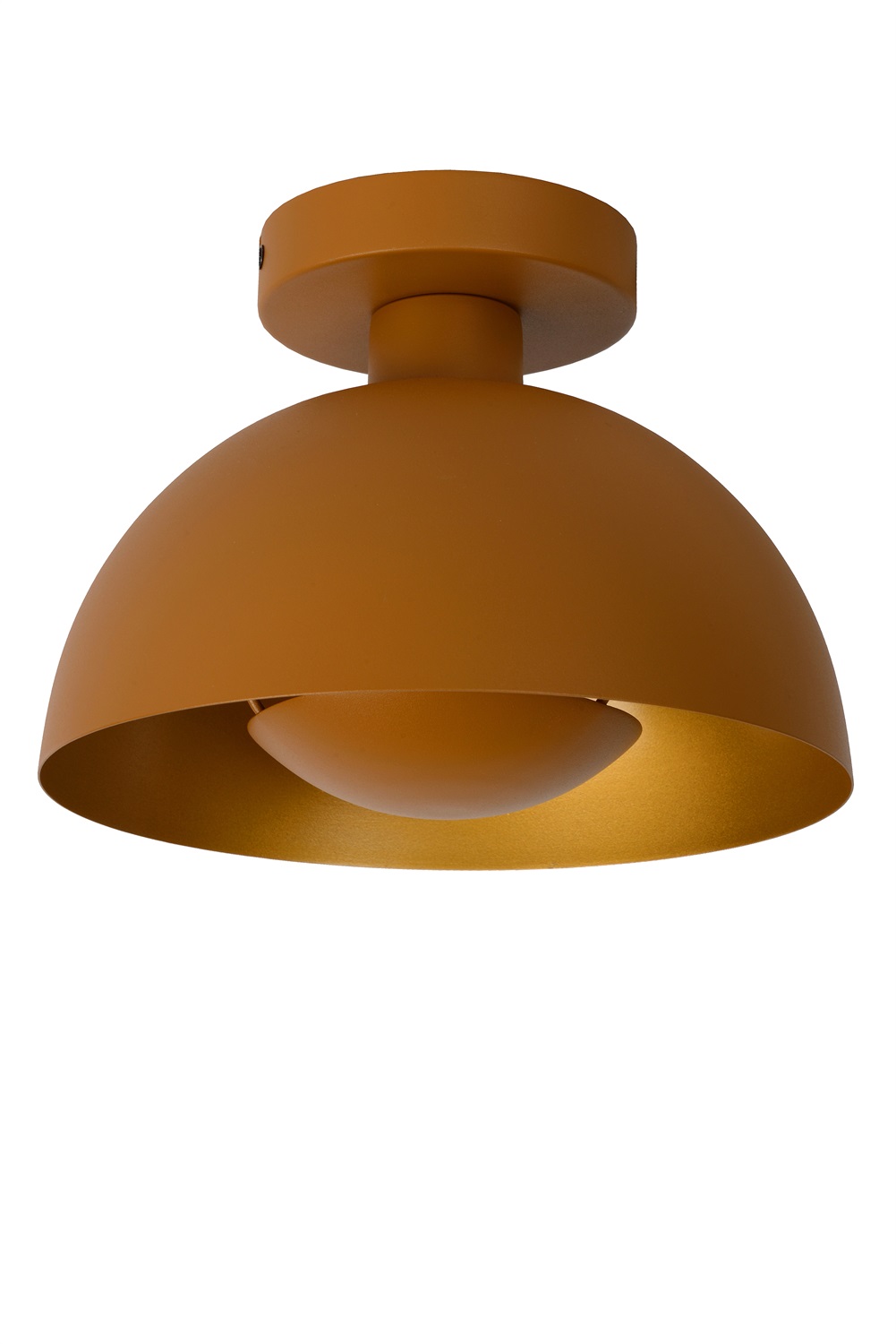 LUCIDE SIEMON - Lampada da soffitto Giallo ocra, diametro 25 cm, attacco E27, in acciaio, compatibile con LED