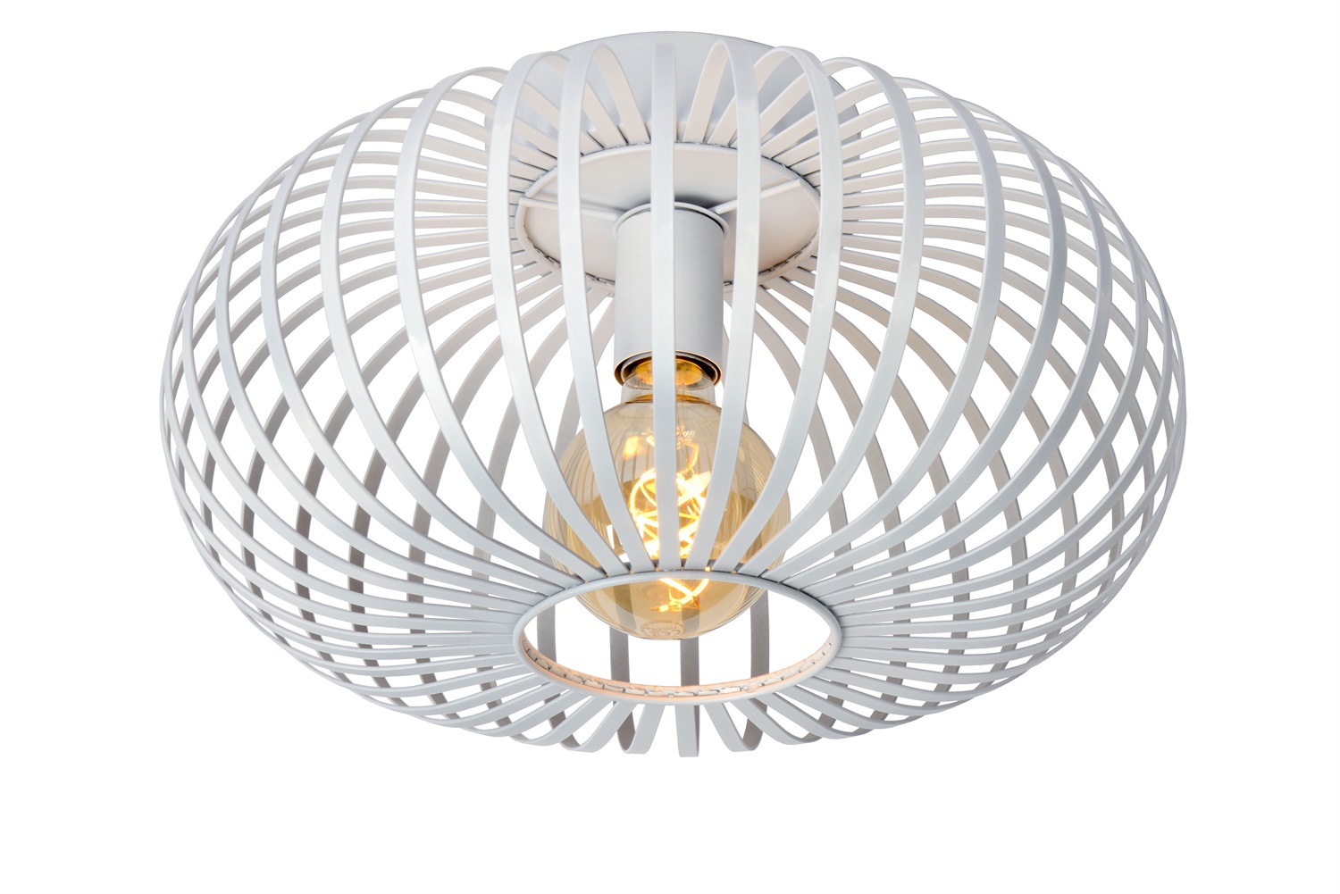 Lucide MANUELA Lampada a Soffitto E27 60W Bianco in Metallo Dimmerabile