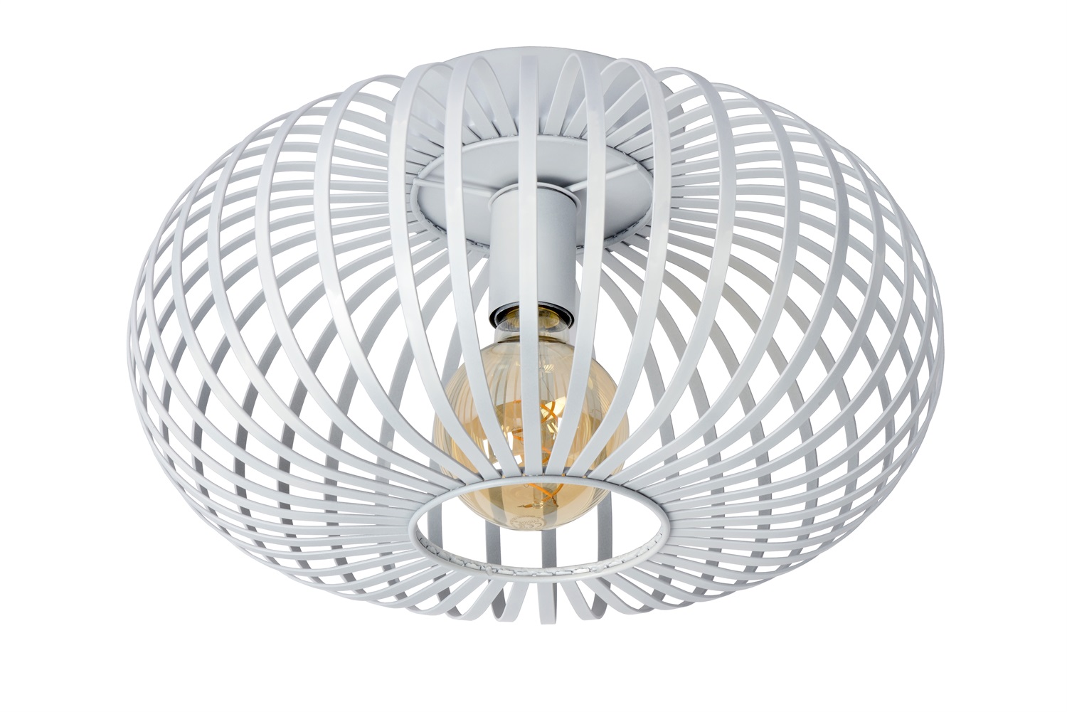Lucide MANUELA Lampada a Soffitto E27 60W Bianco in Metallo Dimmerabile