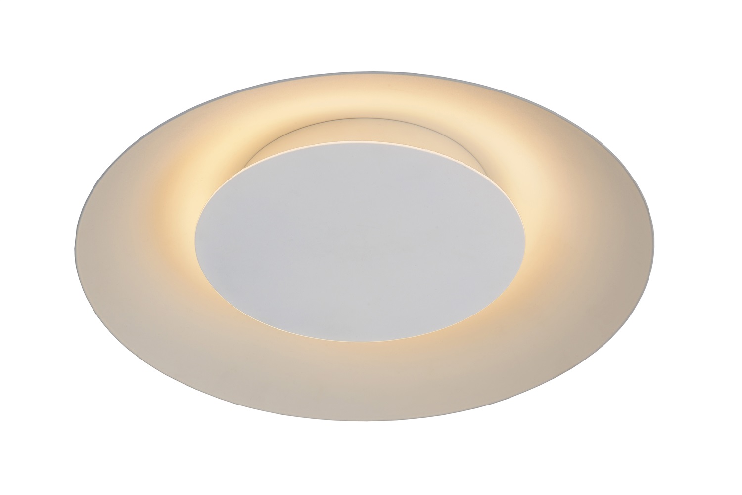 Lucide FOSKAL Lampada da Soffitto LED 34,5 cm - 12W 2700K - Ottone e Metallo Bianco