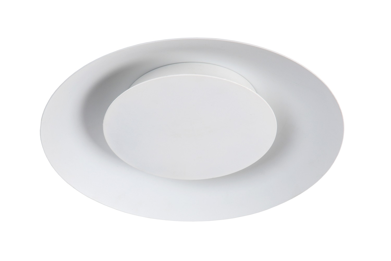 Lucide FOSKAL Lampada da Soffitto LED 34,5 cm - 12W 2700K - Ottone e Metallo Bianco