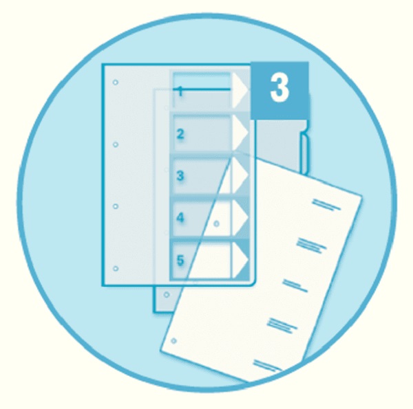 Esselte Rubrica PPL Extra Numerica 1-12 con Indice Stampabile a PC - Formato A4 Maxi