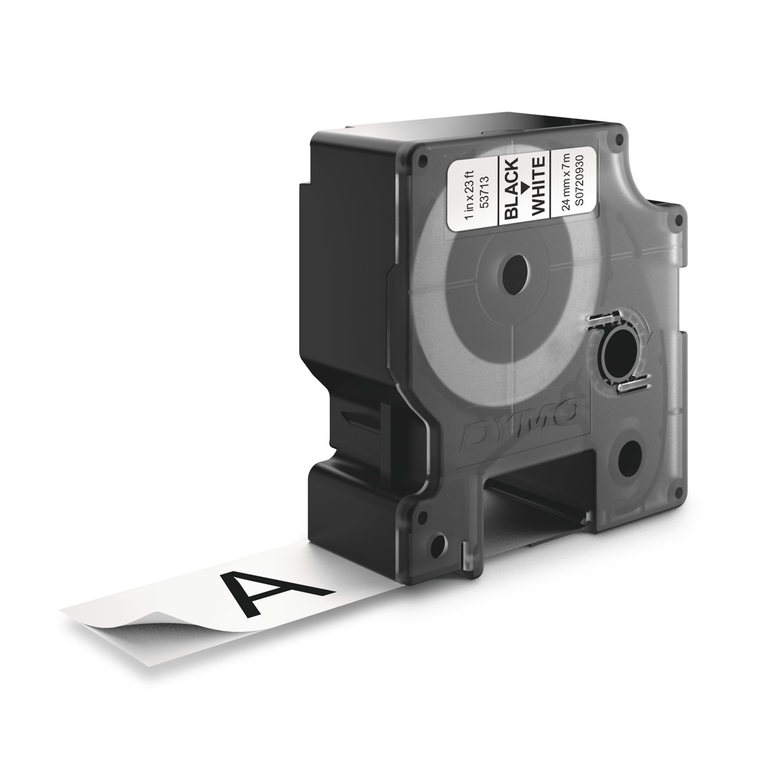 DYMO D1 Nastro per Etichettatrici - 24 mm x 7 m - Nero su Bianco - Poliestere - Compatibile con LabelManager e LabelWriter