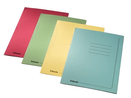 Esselte Cartelle Manilla Rosso 25x35 cm 295 g/m² a 3 Lembi - Confezione da 25 Pezzi