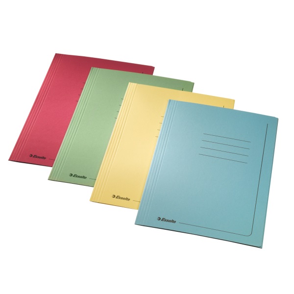 Esselte Cartelle MANILLA Verde 25x35 cm 295 g/m² a 3 Lembi - Confezione da 25 pezzi