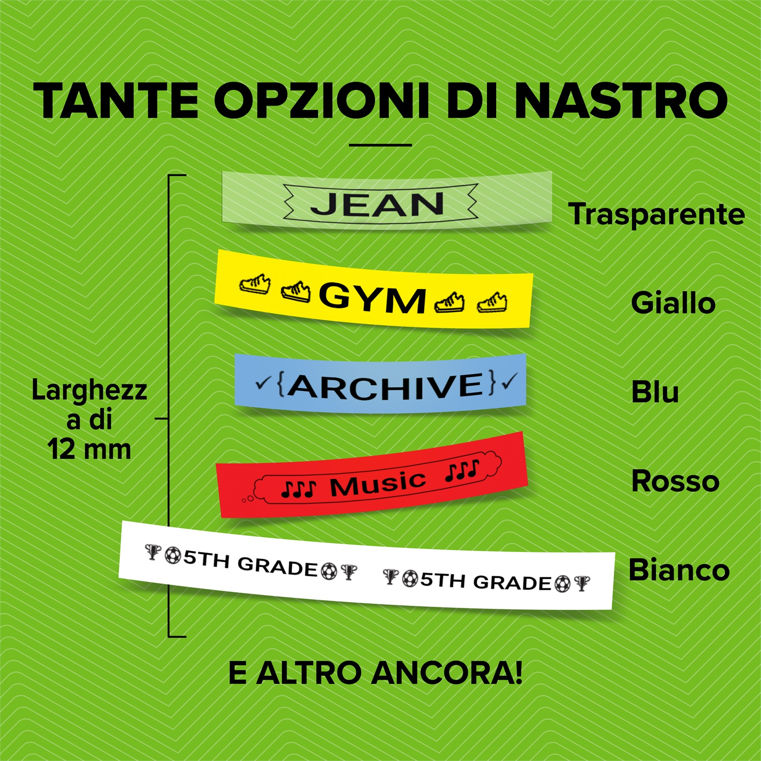 DYMO Nastro LetraTag in Plastica 12 mm x 4 m - Rosso - Etichette Autoadesive