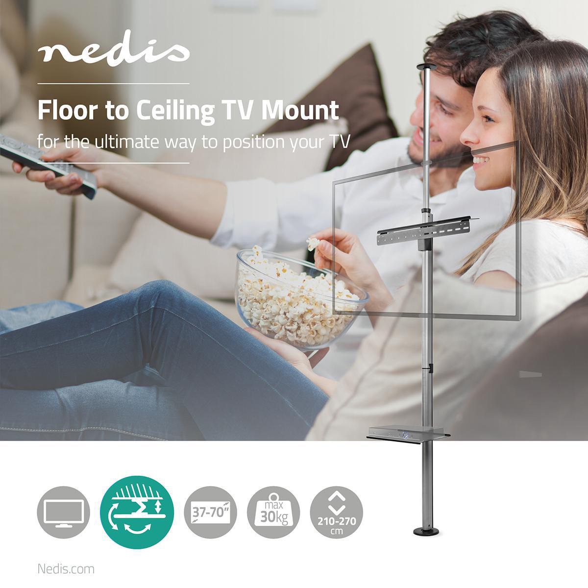 Nedis TVSM5750BK Supporto TV a parete 177,8 cm (70