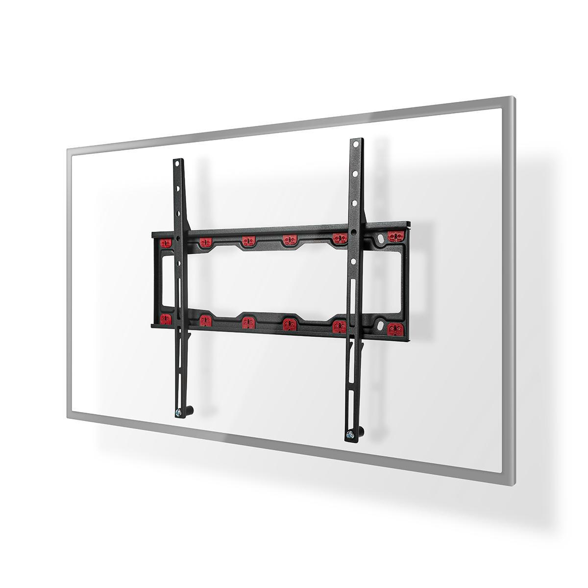 Nedis Supporto Fisso per TV a Parete - 23-55 Pollici, 35 kg, Distanza 28 mm, Acciaio Nero