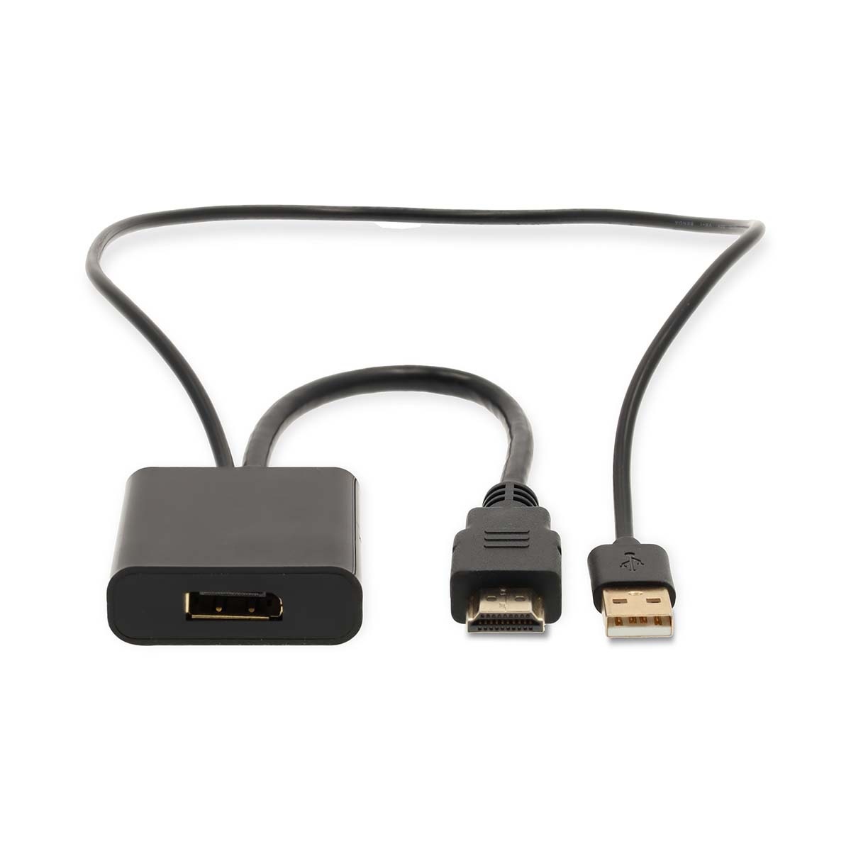 NEDIS Adattatore HDMI a DisplayPort - HDMI maschio, DisplayPort maschio, USB-A maschio, placcato oro, PVC, nero