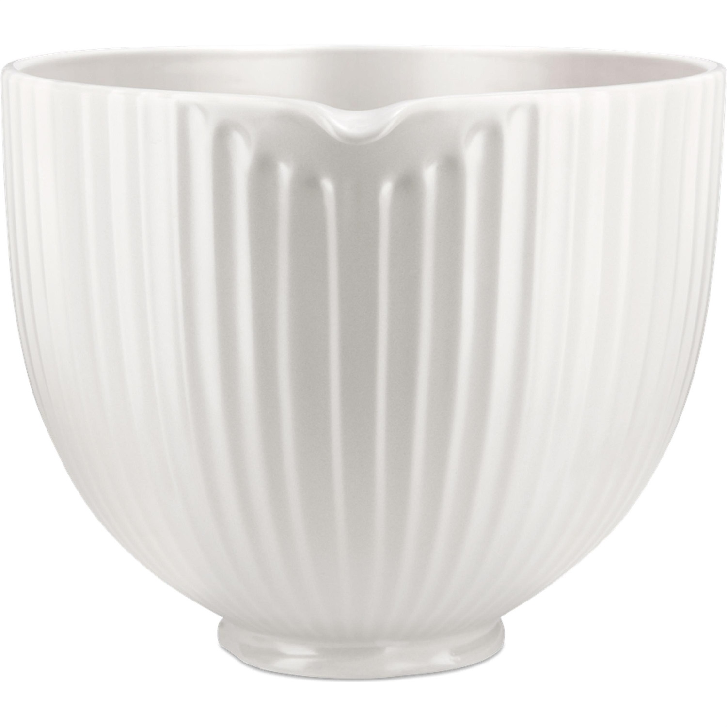 KitchenAid Ciotola in Ceramica Vetrificata al Titanio 4,7 L - Classic Column e Drew Drop con Manico e Beccuccio