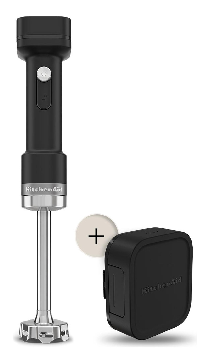 KitchenAid Frullatore a Immersione 5KHBRV71BM Senza Fili con Batteria Rimovibile 12V, Capacità 0,7 L, Colore Nero