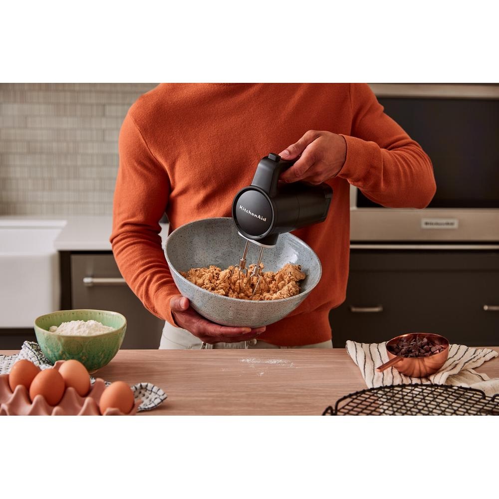KitchenAid Sbattitore Elettrico Cordless Go - Manuale, Nero, 1100 Giri/min, Miscelatura