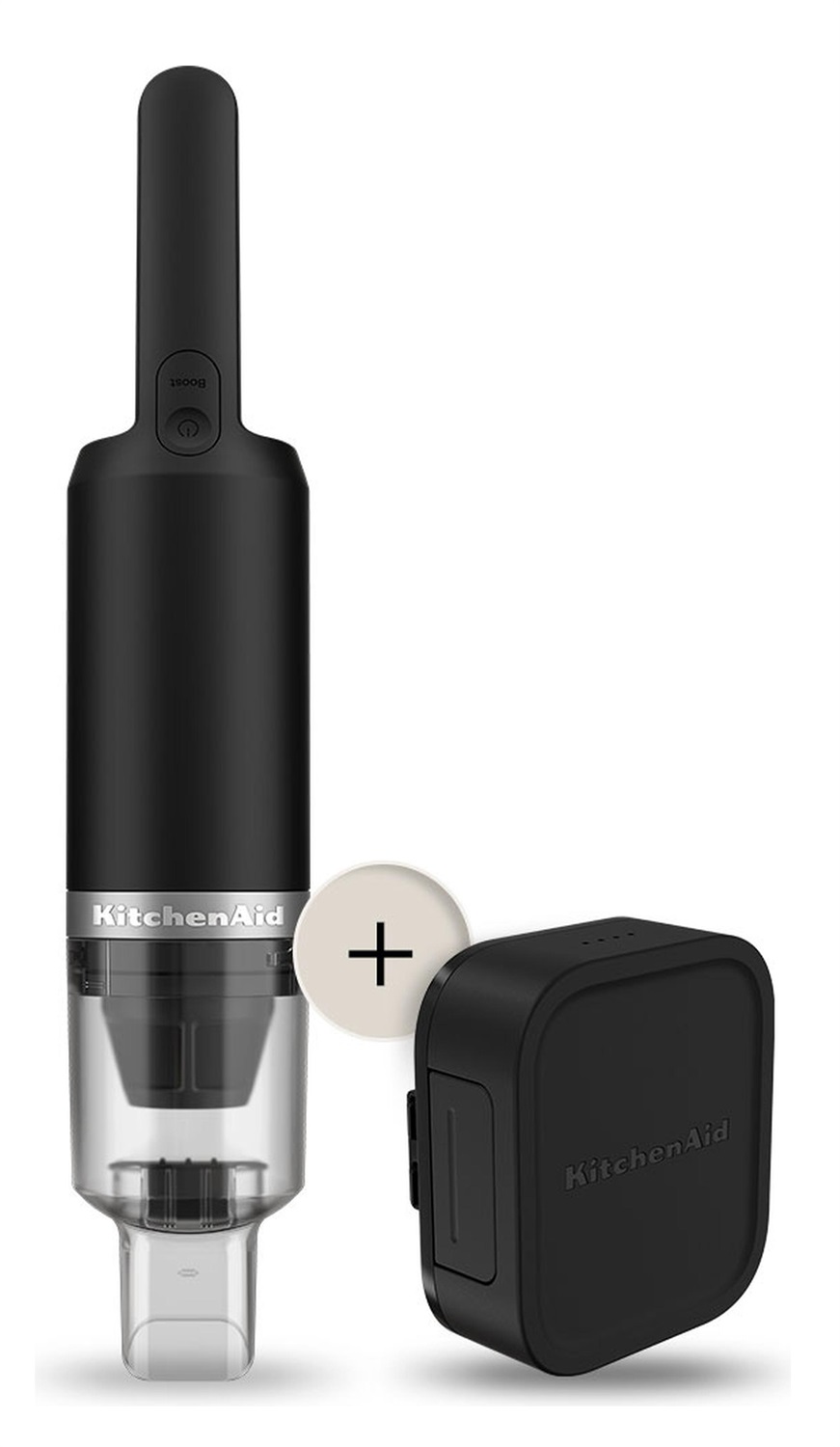KitchenAid Aspirabriciole Senza Fili con Batteria Rimovibile 12V, Capacità 0,13L, 2 Velocità, Colore Nero