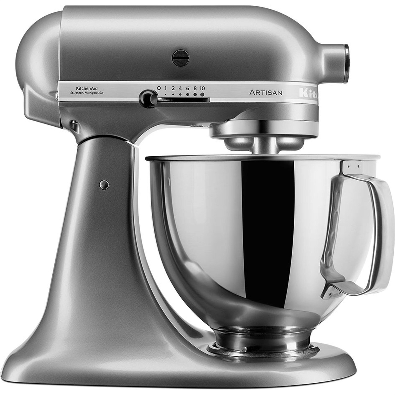 KitchenAid 5KSM175PSECU Robot da Cucina 300 W 4,8 L Nero, Onice - Impastatrice Planetaria con Motore a Trasmissione Diretta
