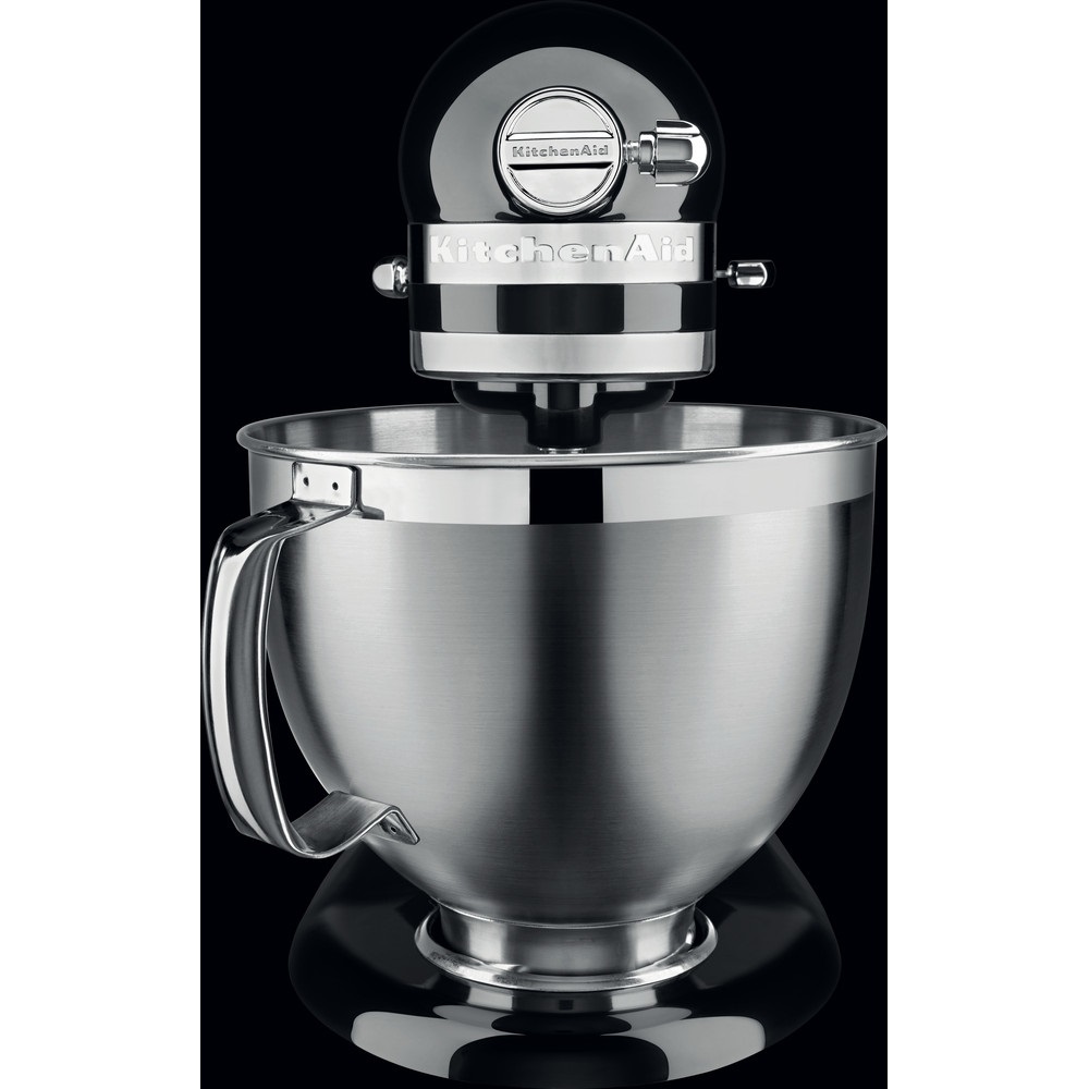 KitchenAid Artisan 5KSM185PS Robot da Cucina 300 W 4,8 L Nero con Testa Inclinabile e Gancio Impastatore