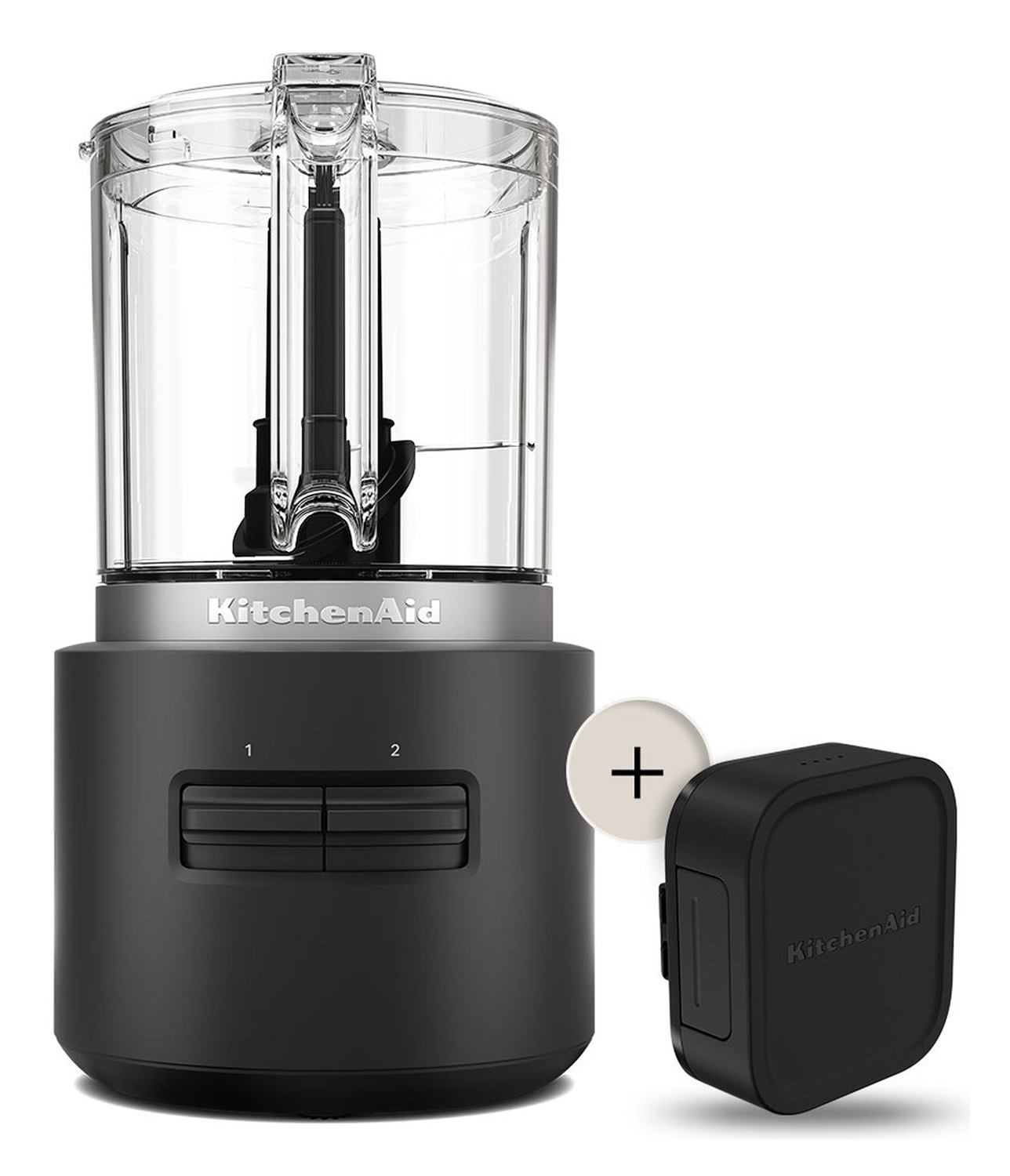 KitchenAid Tritatutto Senza Fili Go Cordless con Batteria Rimovibile 12V, Ciotola da 1,18L, 2 Velocità e Lama in Acciaio Inox