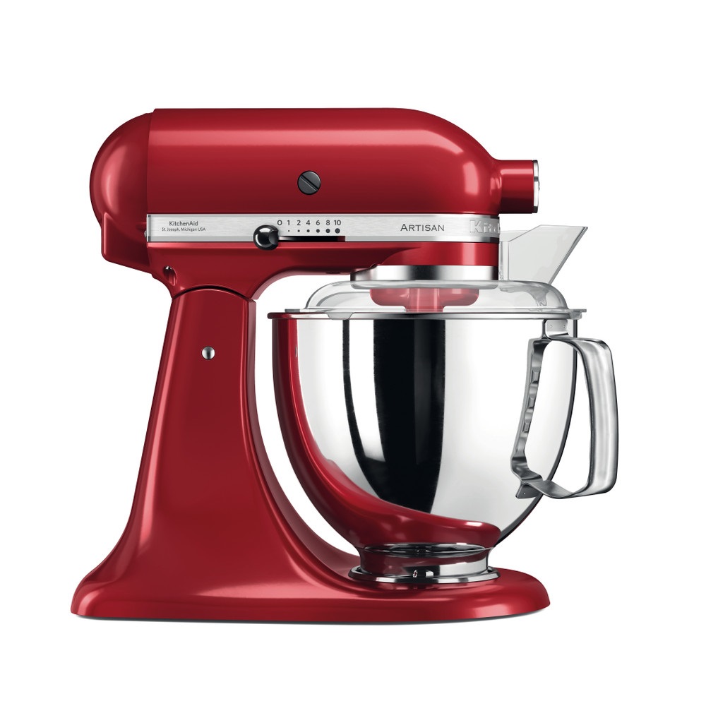 KitchenAid 5KSM175PS Robot da Cucina Planetario 300 W 4,8 L Rosso Imperiale con 10 Velocità e Accessori Inclusi
