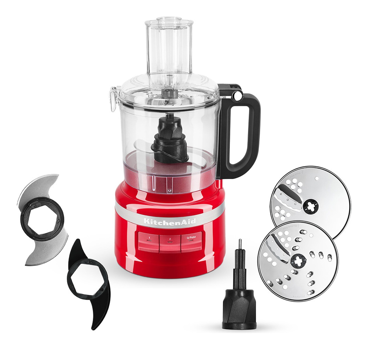 KitchenAid Food Processor 5KFP0719EER Robot da Cucina 250 W 1,7 L Rosso Imperiale con 2 Velocità e Funzione Pulse