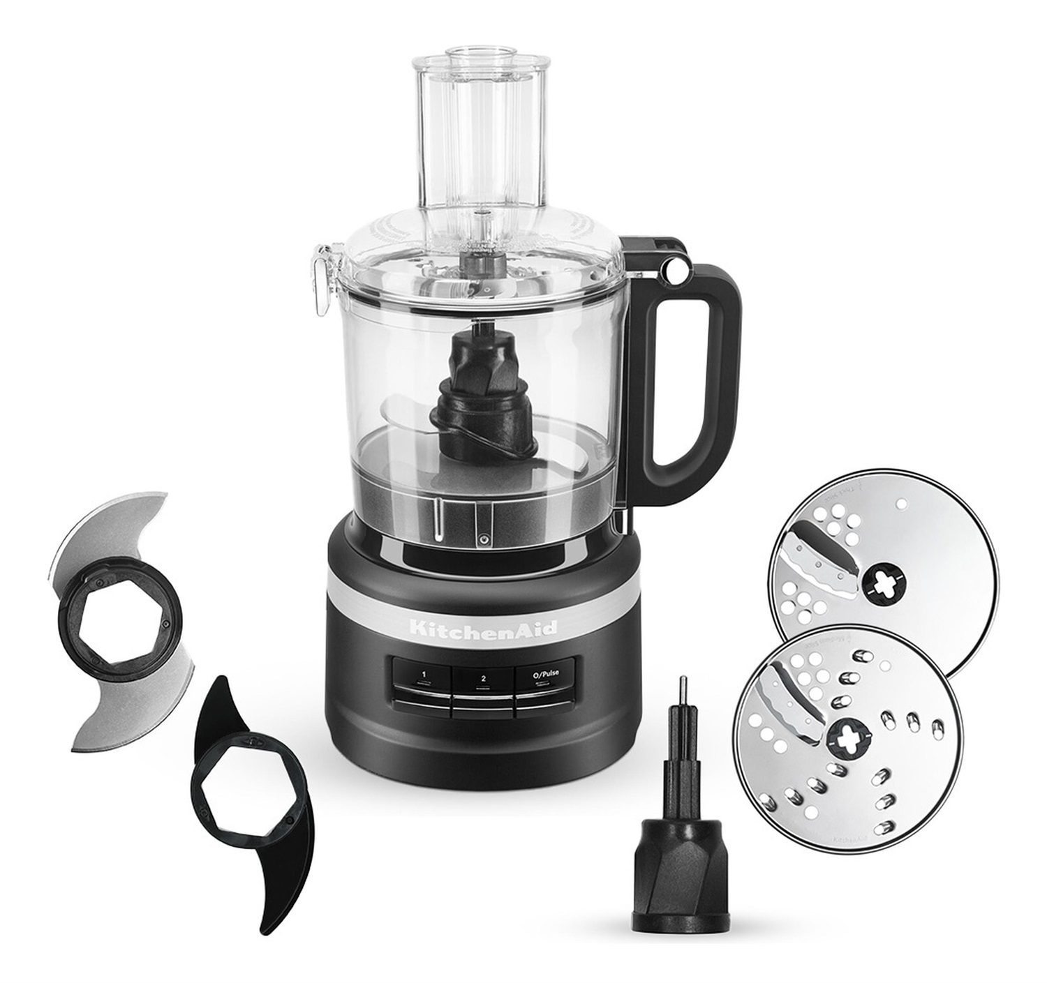 KitchenAid 5KFP0719EBM Robot da Cucina 250 W 1,7 L Nero - Multifunzione con Lama in Acciaio e 3 Velocità