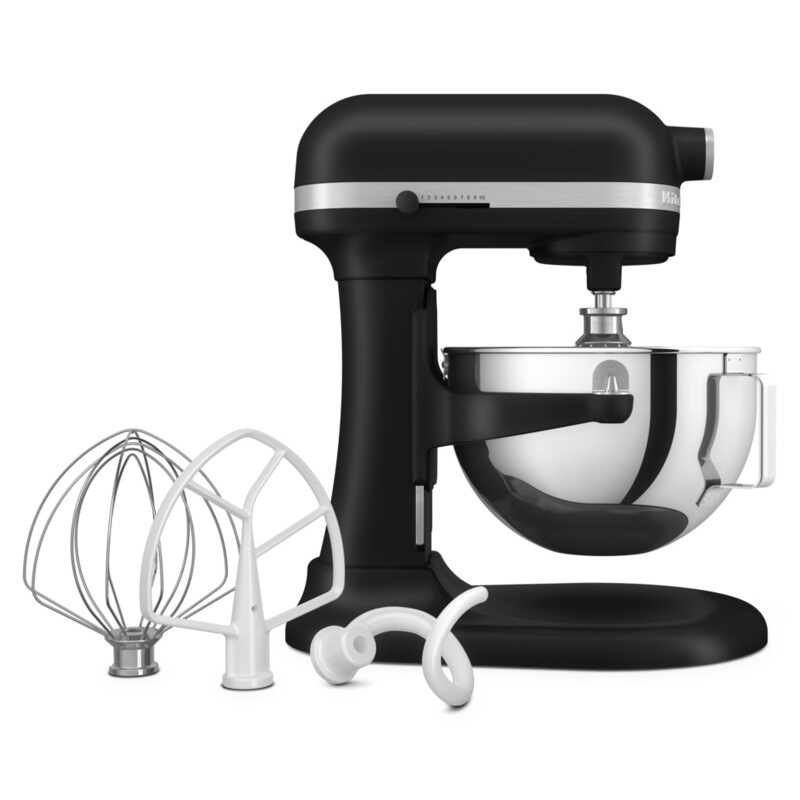 KitchenAid HEAVY DUTY - Robot da cucina con ciotola sollevabile da 5,2 L in metallo - Nero opaco