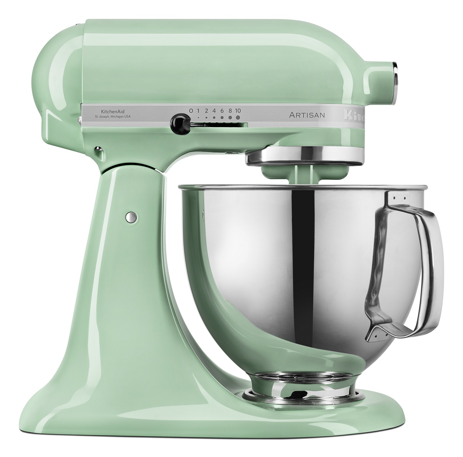 KitchenAid 5KSM125EPT Planetaria Pistacchio - Robot da Cucina 4,8 L con Testa Recline e 300 W