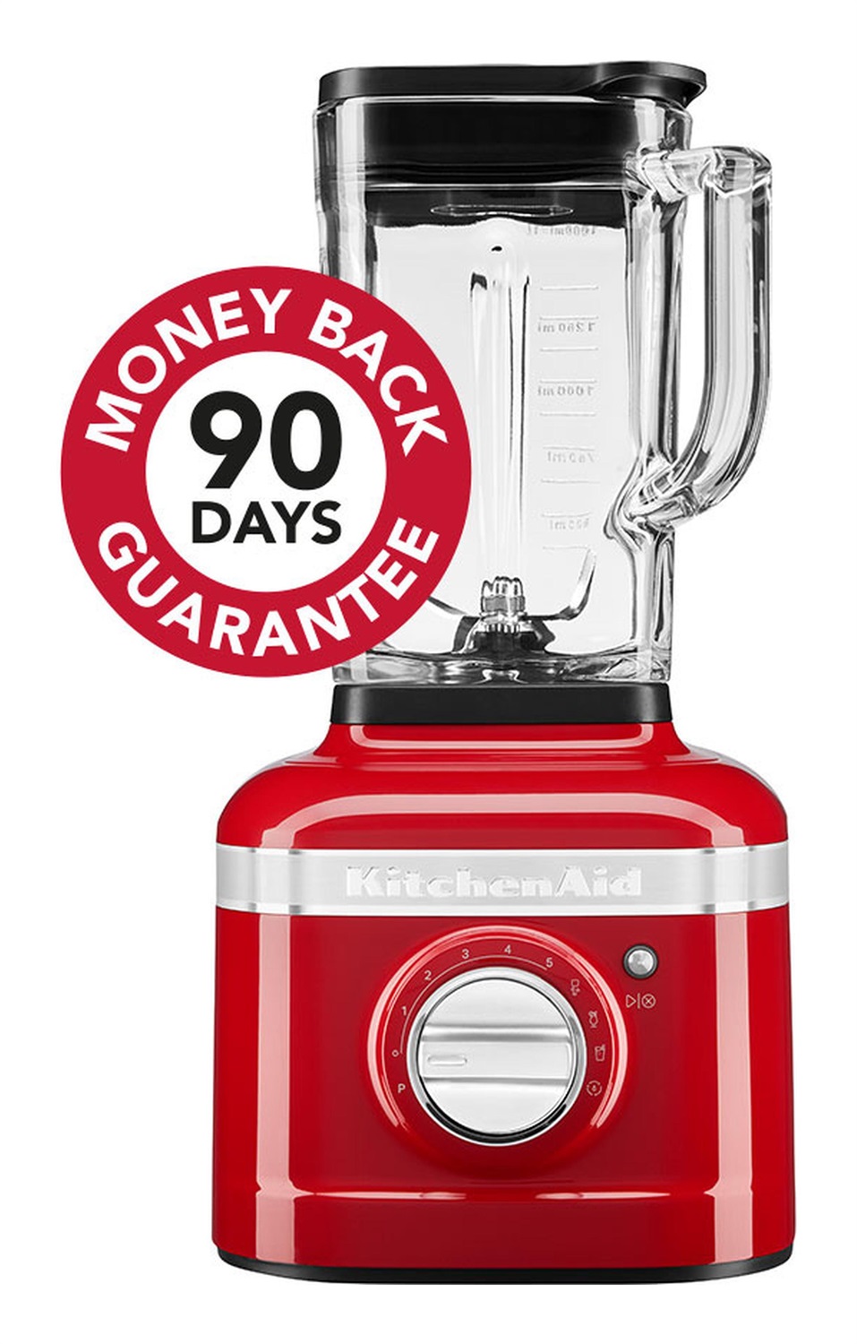 KitchenAid K400 Frullatore da tavolo 1,4 L 1200 W Rosso mela metallizzato con Funzione PULSE e Tritaghiaccio