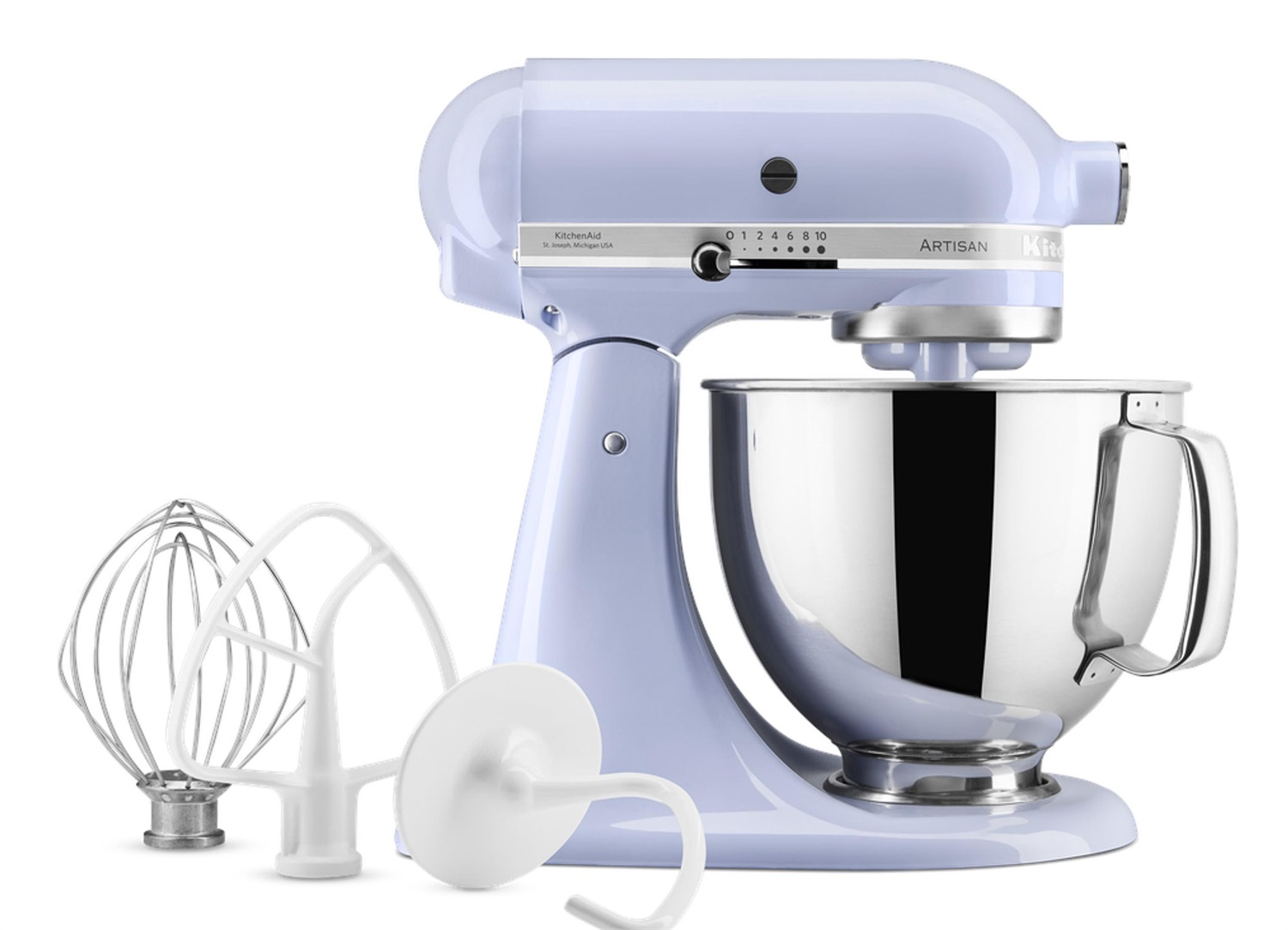 KitchenAid Artisan 5KSM125-ELR - Planetaria con testa reclinabile, 4.8L, 10 velocità, accessori inclusi