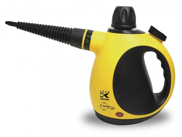 Kalorik Pulitore a Vapore TKG SFC 1005 - 250 ml, 1000 W, Giallo/Nero, Accessori Inclusi, Pulizia Profonda e Disinfezione