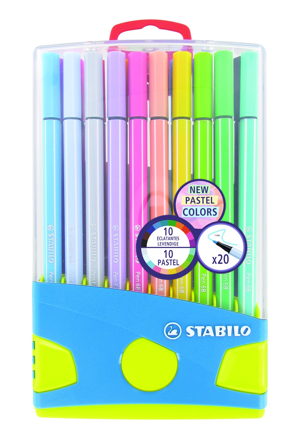 Stabilo Pen 68 Pennarello Premium Multicolore 20 pz - Tratto 1 mm, Colori Assortiti