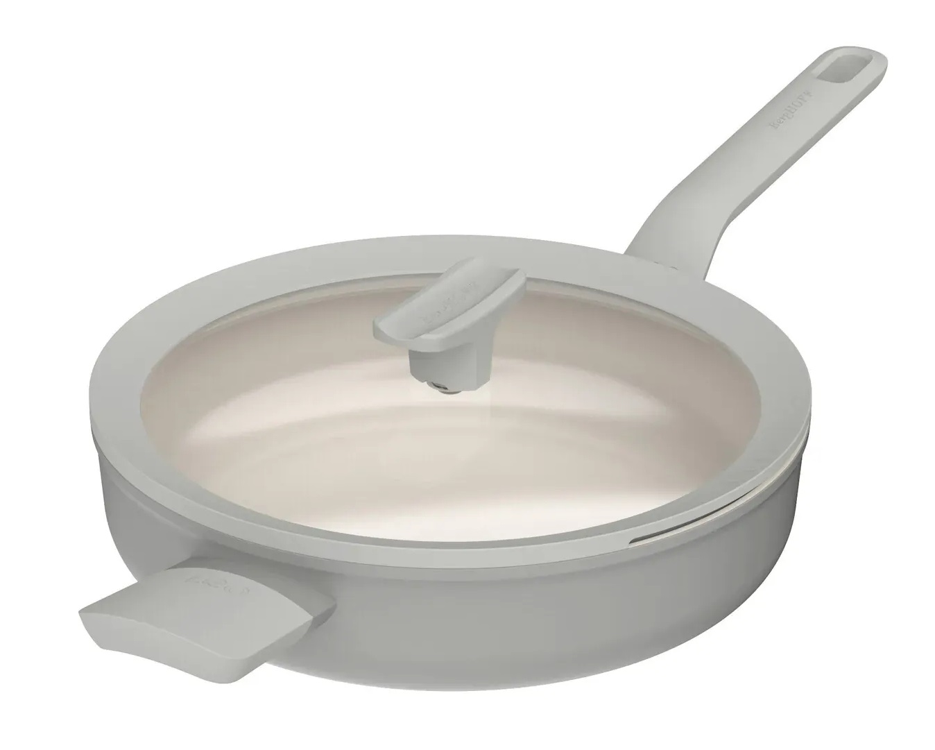 BergHOFF Tegame Antiaderente Balance Moonmist 26 cm con Coperchio in Vetro e Rivestimento Ceramico PFAS-free