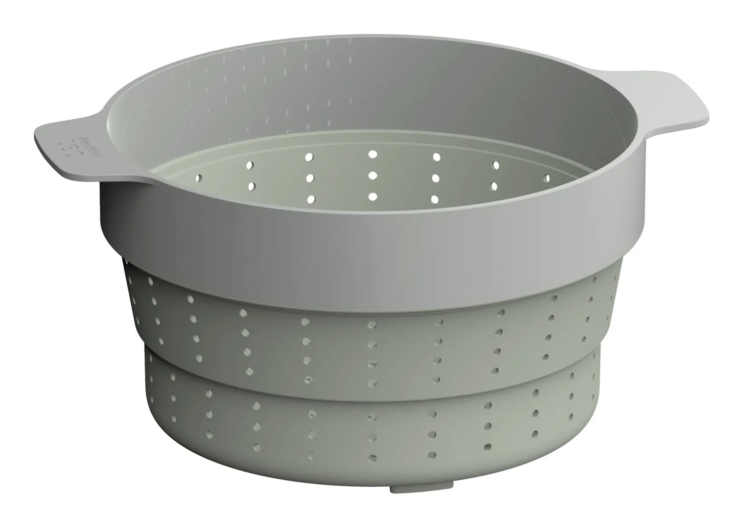 BergHOFF Cestello per Cottura a Vapore Pieghevole 24 cm in Plastica Riciclata e Silicone Salvia