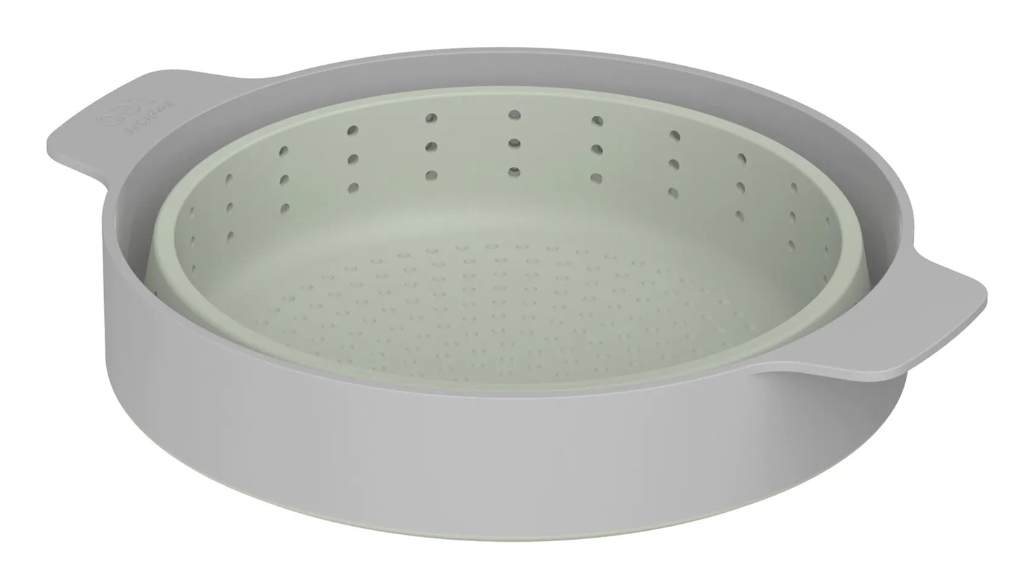 BergHOFF Cestello per Cottura a Vapore Pieghevole 24 cm in Plastica Riciclata e Silicone Salvia