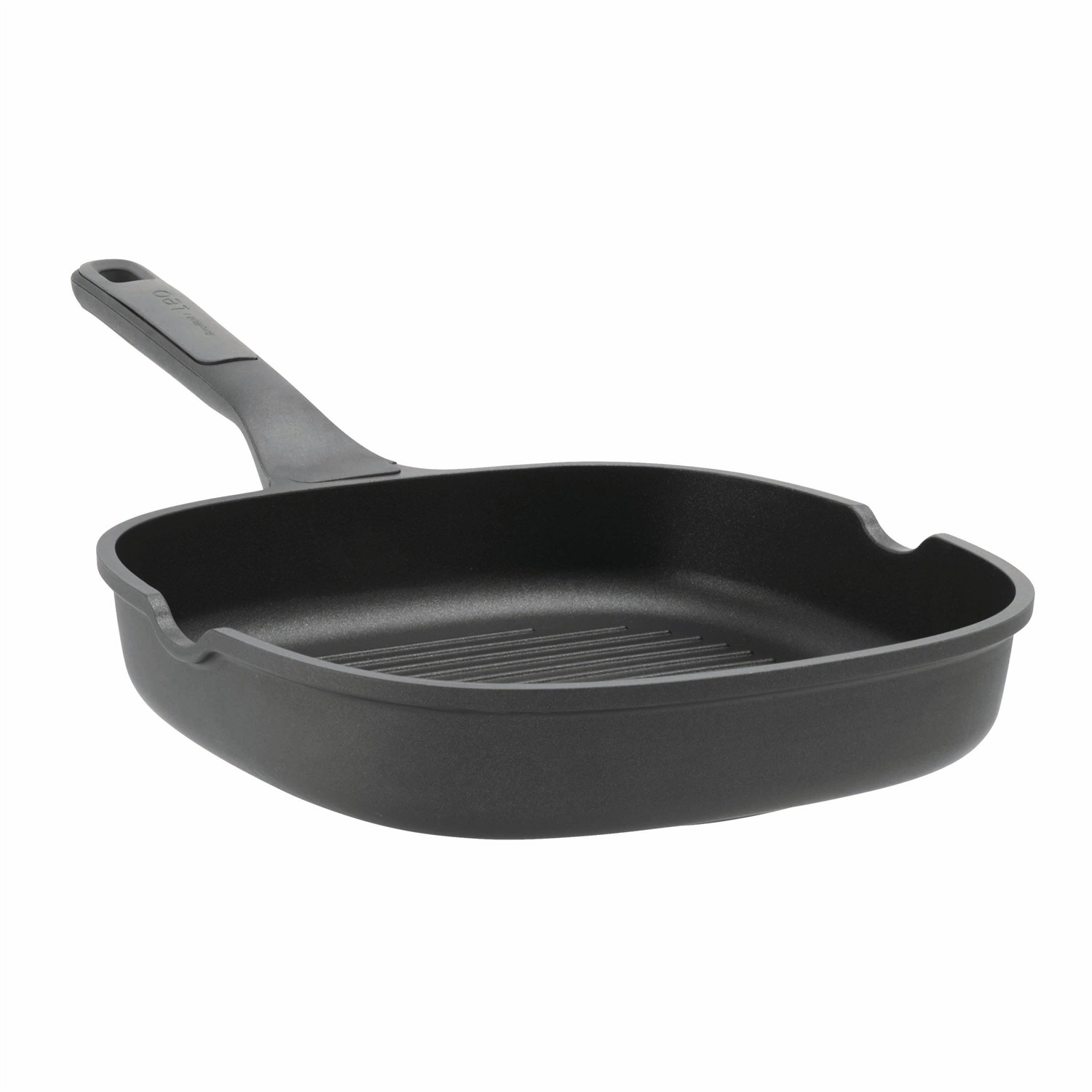 BergHOFF Padella per Grigliare in Pietra Antiaderente CeraGreen - 26 cm, Alluminio Riciclato, Resistente al Forno
