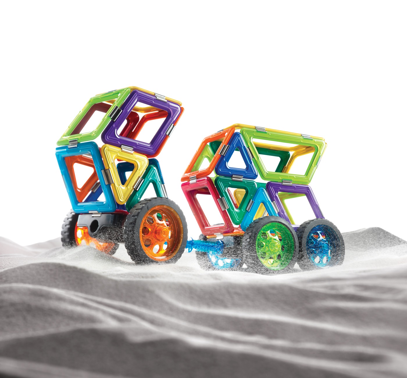 GeoSmart Space Truck - Magnetic Construction Set, 42 pezzi, 5 anni, veicolo con rimorchio, compatibile con altri set